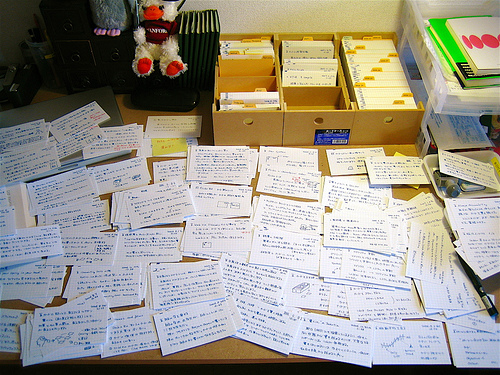 research paper index cards